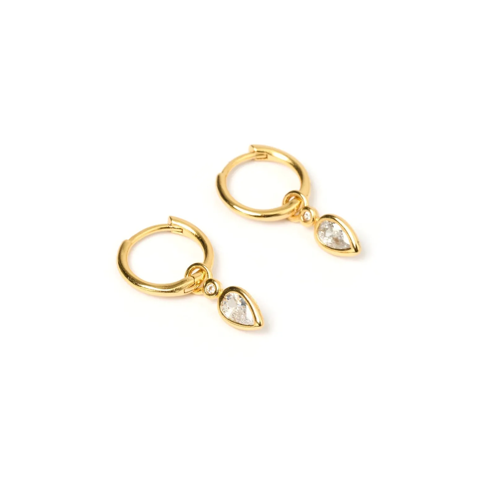 Daisy Gold Earrings - Stone