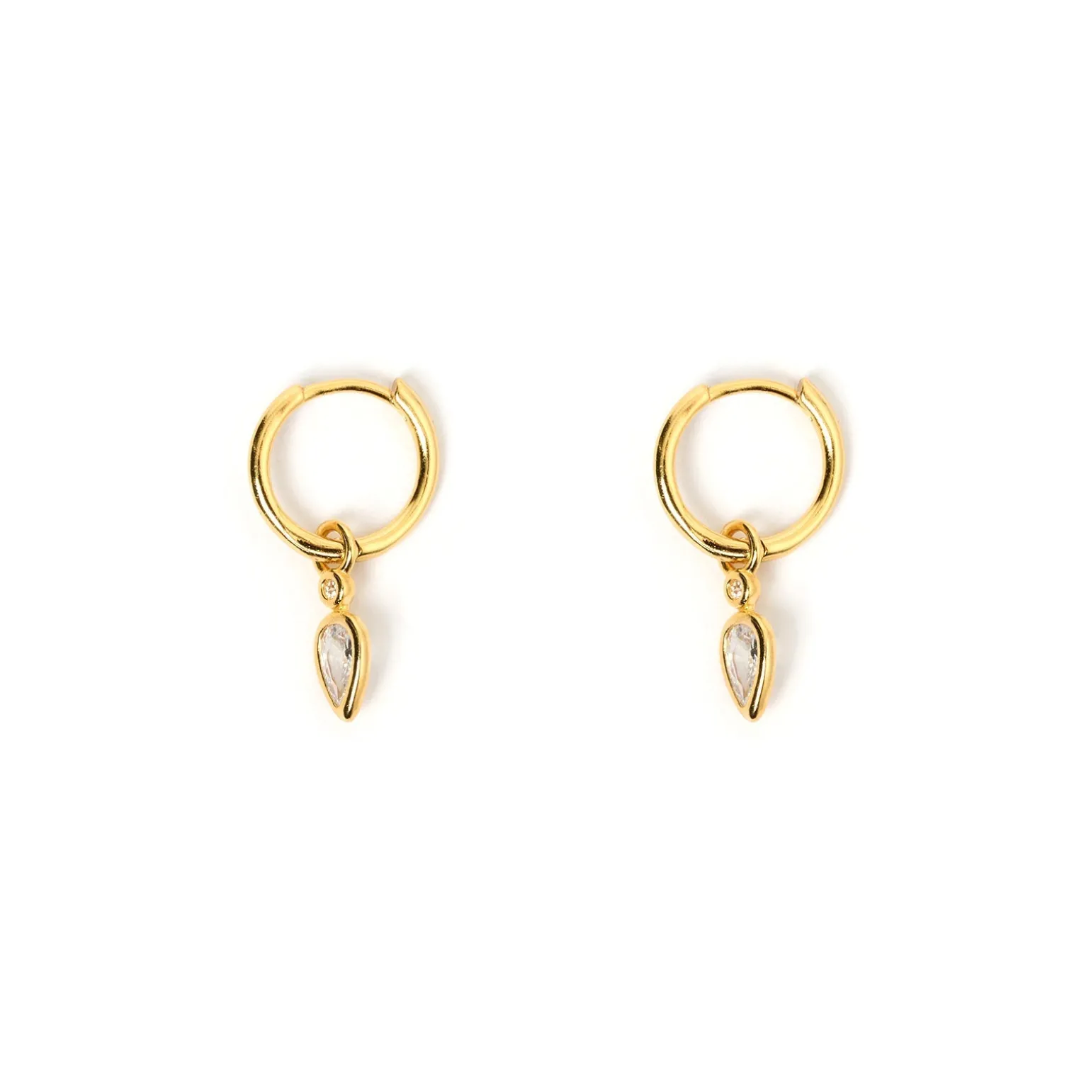 Daisy Gold Earrings - Stone