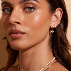 Della Gold Charm Earrings