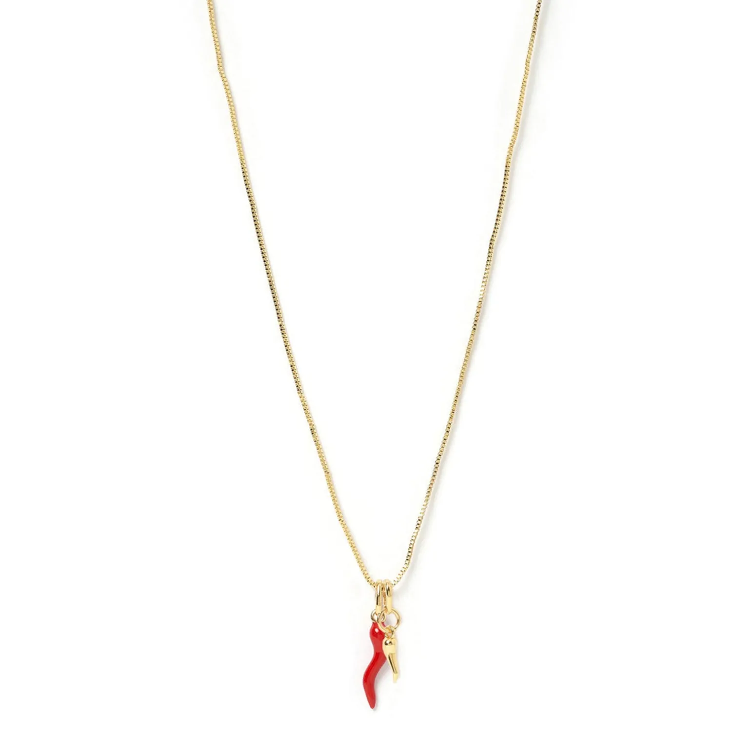 Double Cornicello Charm Combo Necklace
