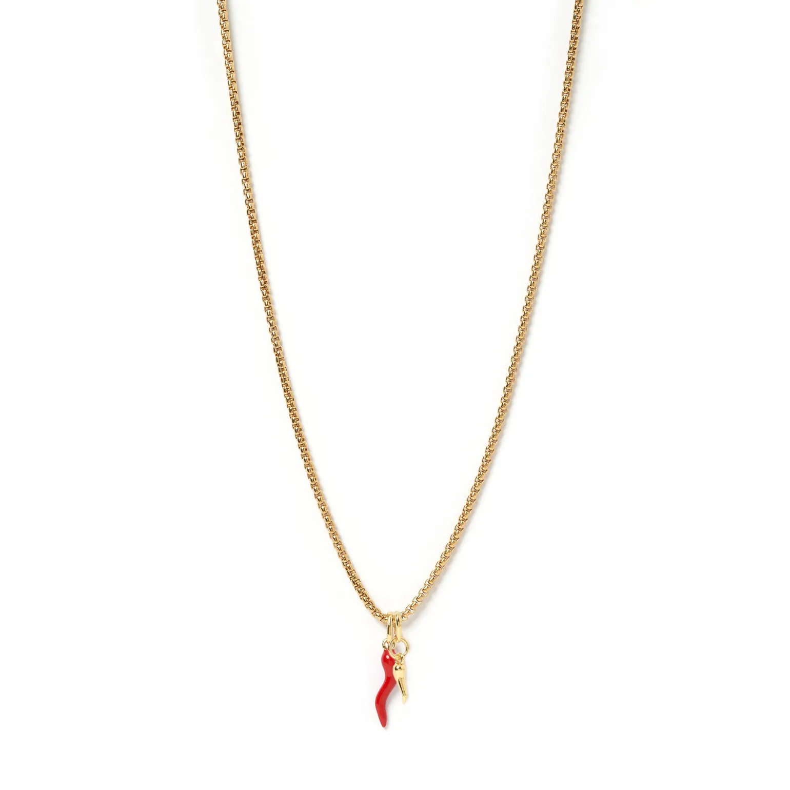 Double Cornicello Charm Combo Necklace