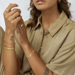 Eros Gold Textured Ring - Small