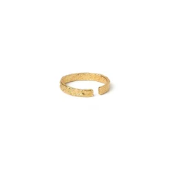 Eros Gold Textured Ring - Small
