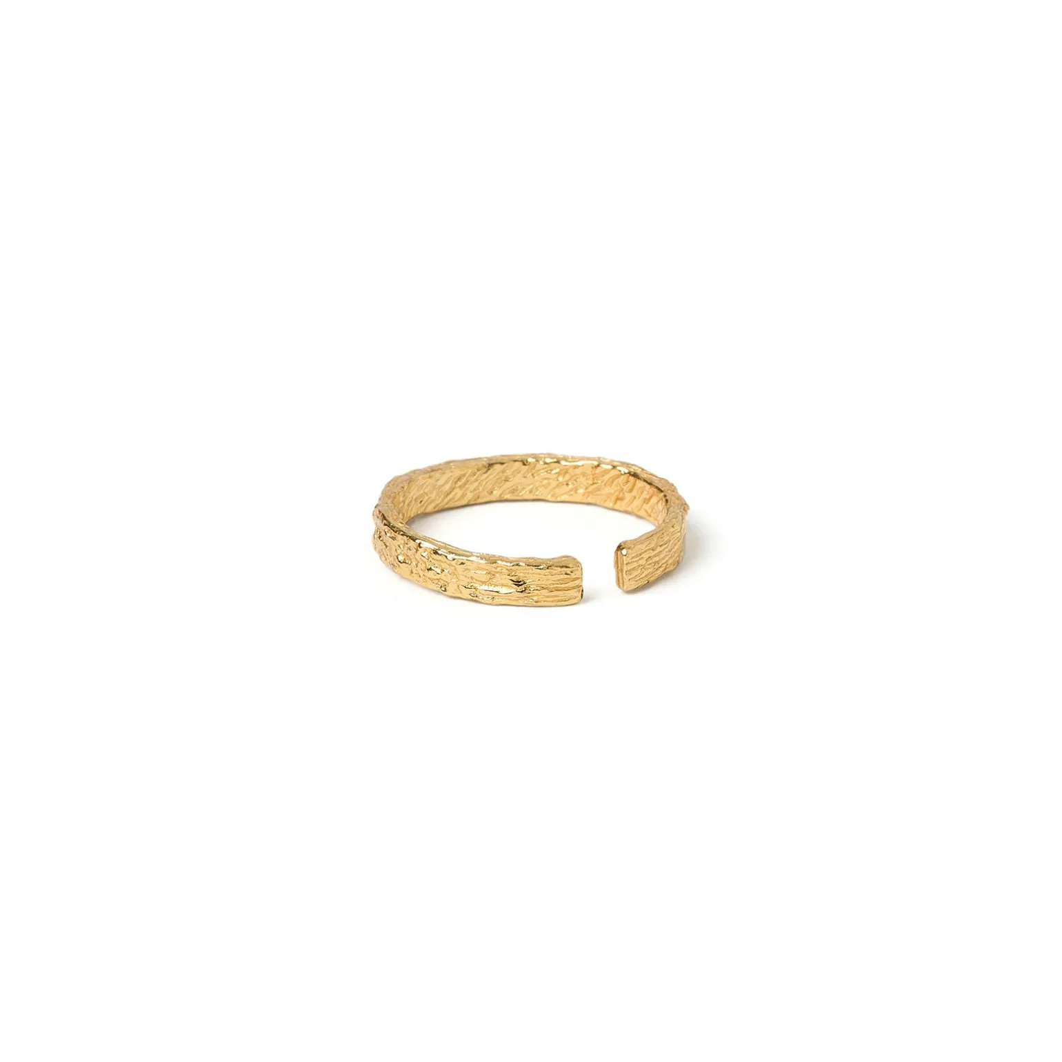 Eros Gold Textured Ring - Small