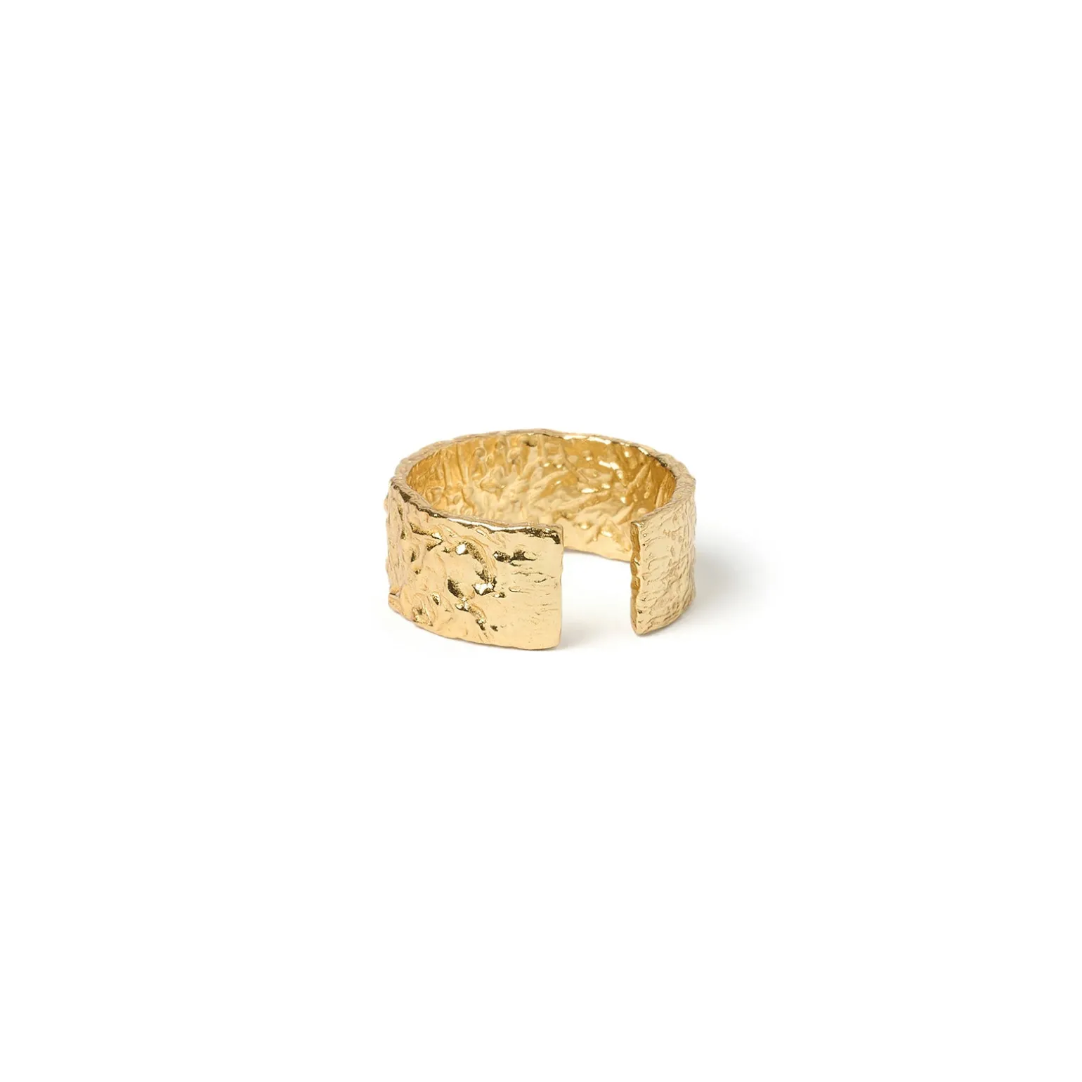 Eros Gold Textured Ring - Large