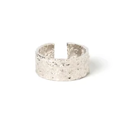 Eros Silver Textured Ring - Large