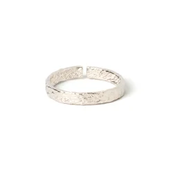 Eros Silver Textured Ring - Small