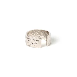 Eros Silver Textured Ring - Large