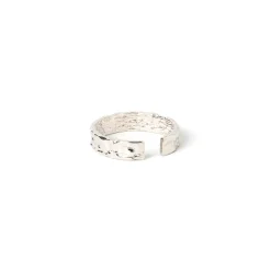Eros Silver Textured Ring - Medium
