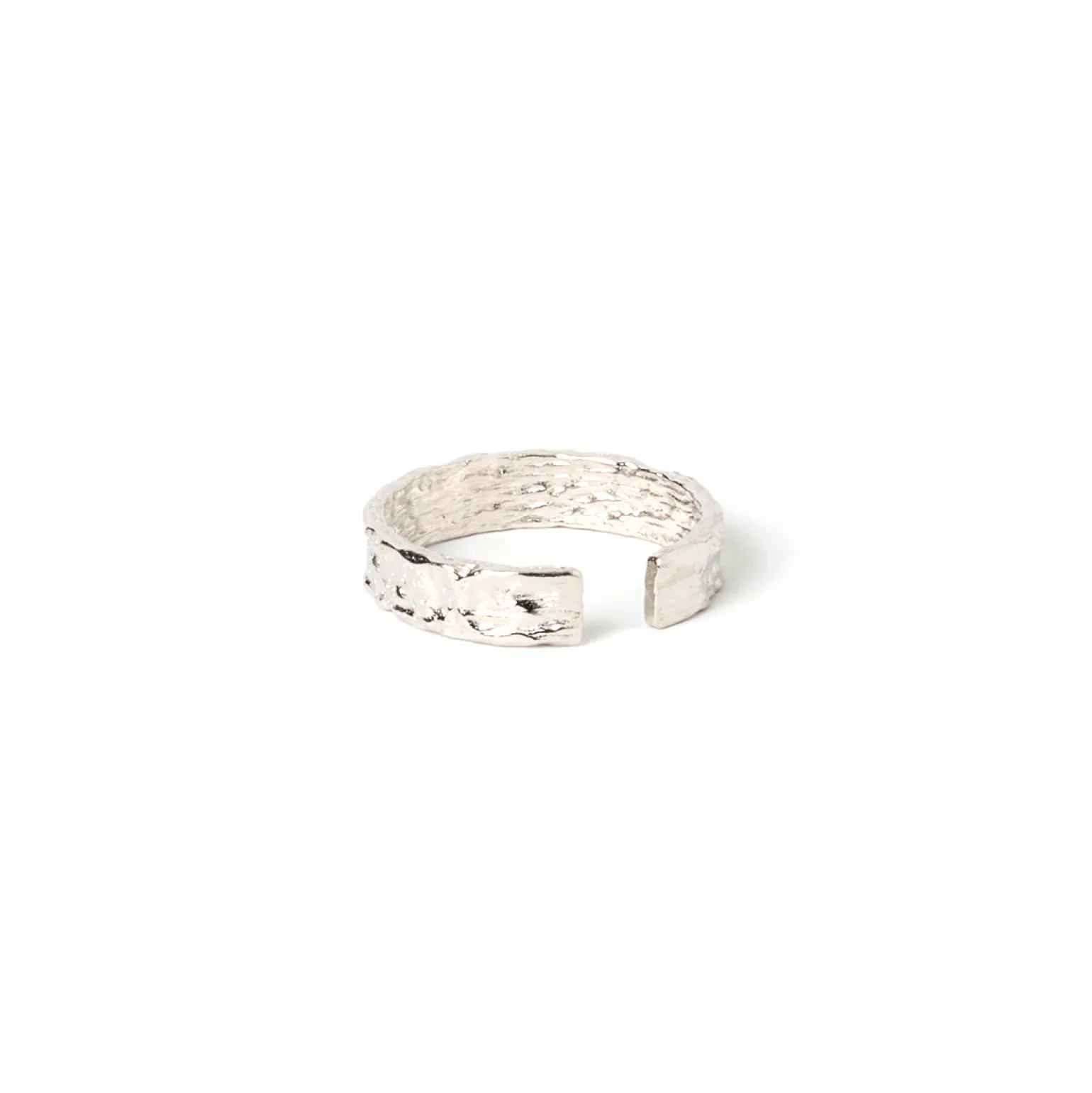 Eros Silver Textured Ring - Medium