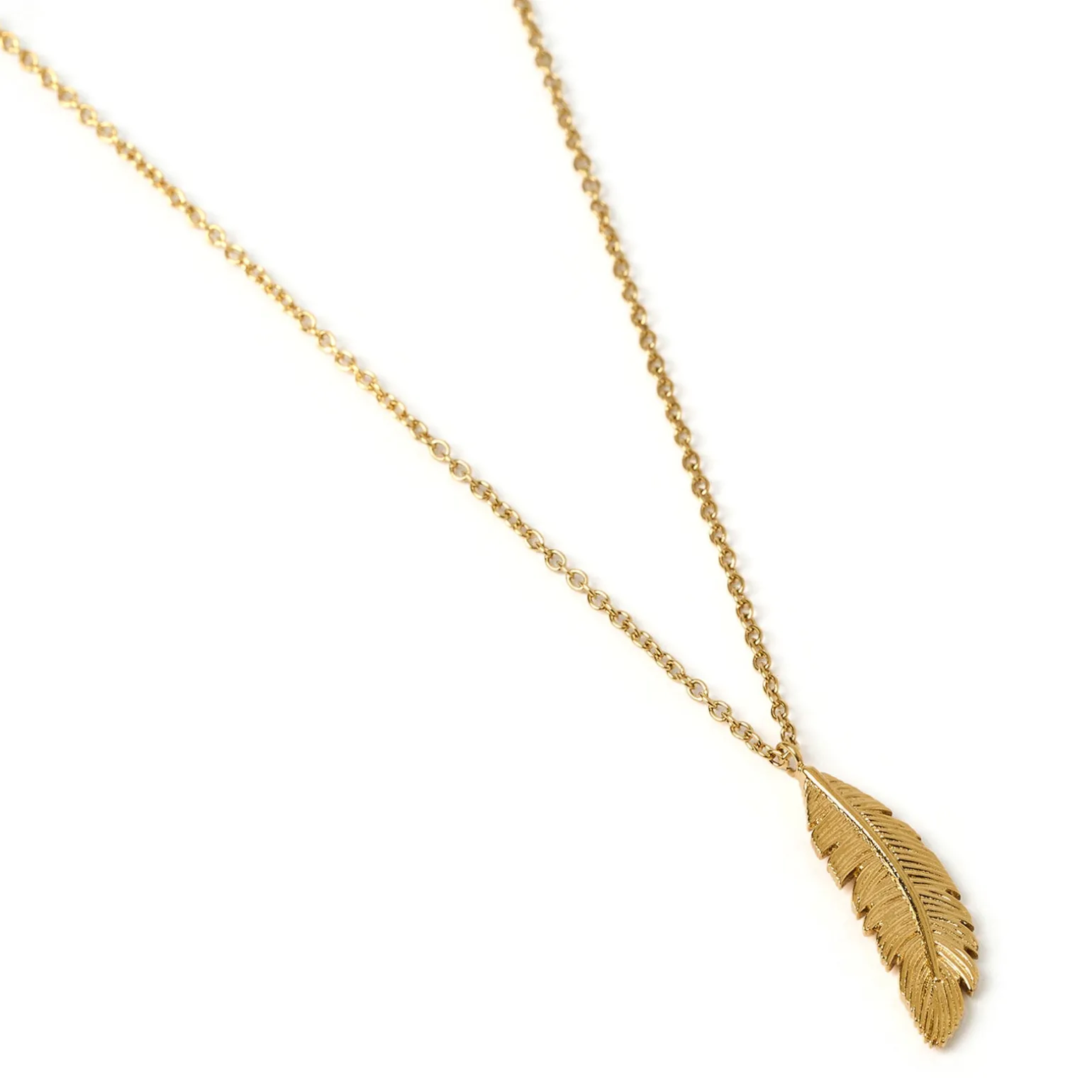 Feather Gold Necklace