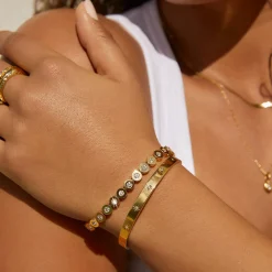 Gemma Gold Cuff Bracelet