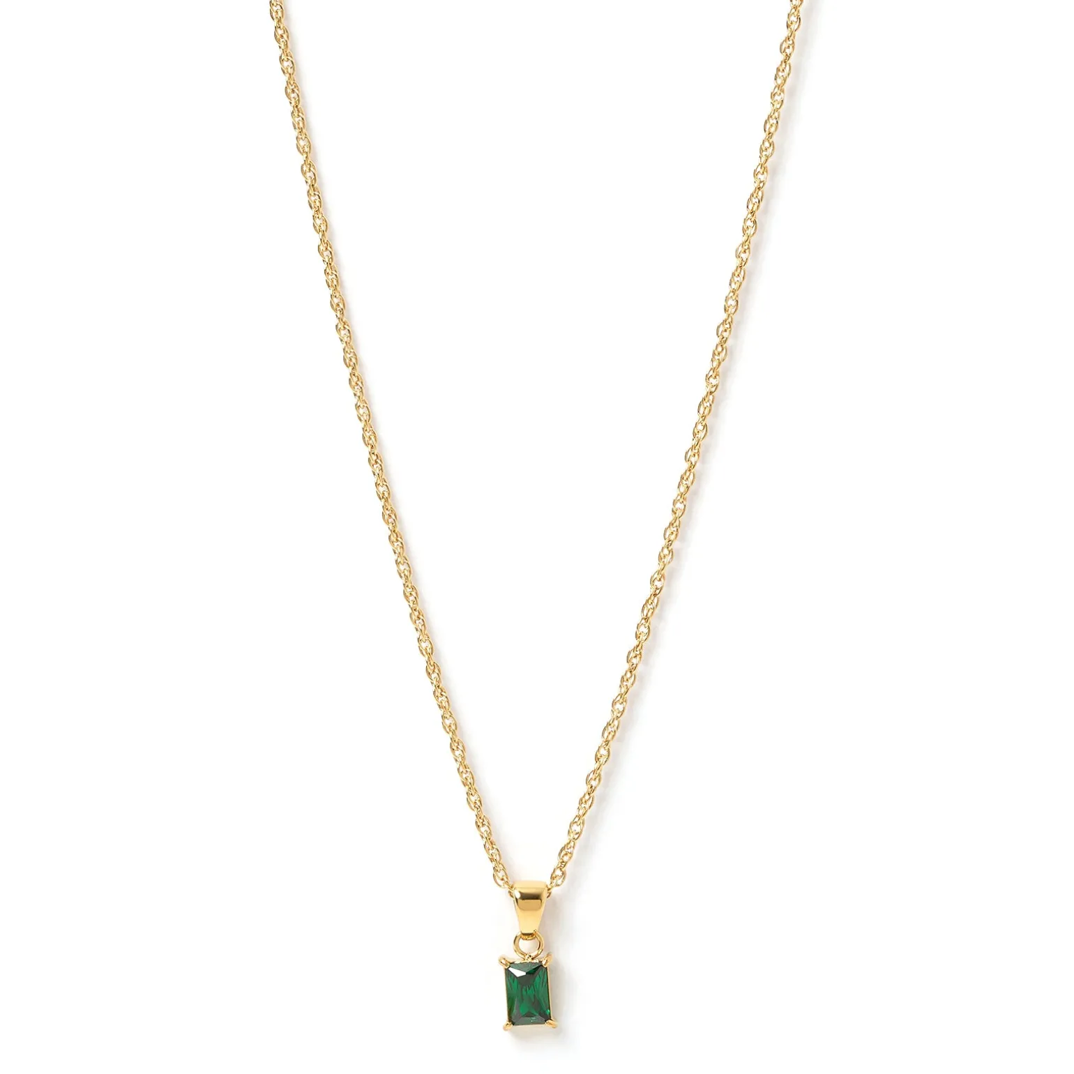 Gia Gold Necklace - Emerald