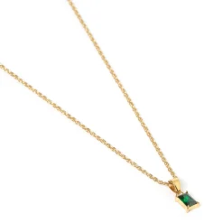 Gia Gold Necklace - Emerald