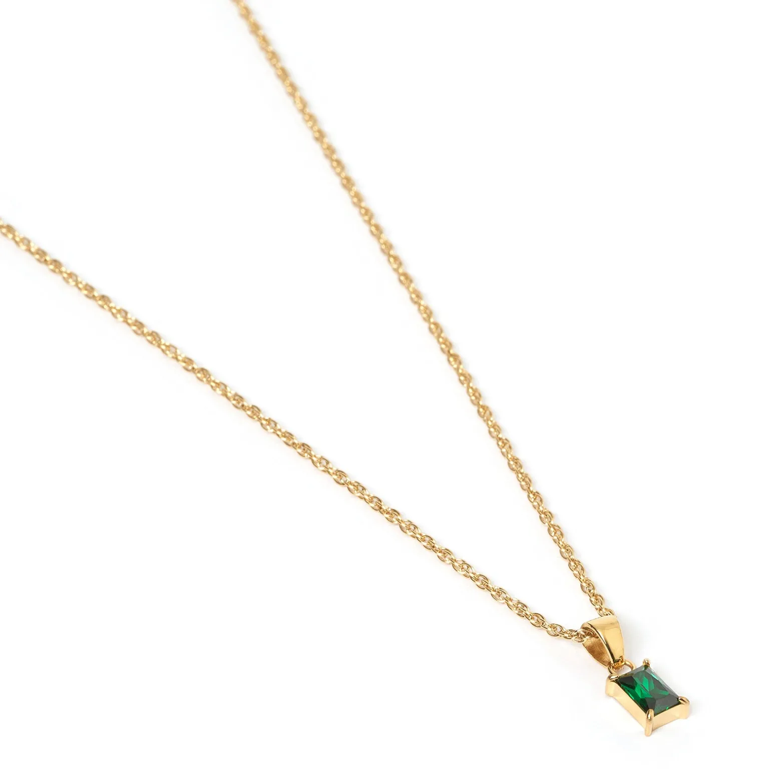 Gia Gold Necklace - Emerald