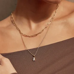 Gia Gold Necklace - Stone