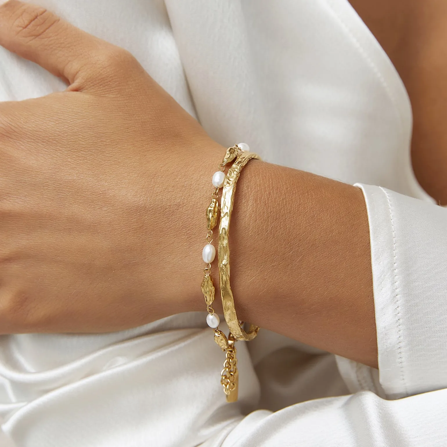 Helios Gold Cuff Bracelet