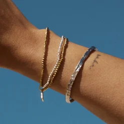 Helios Silver Cuff Bracelet
