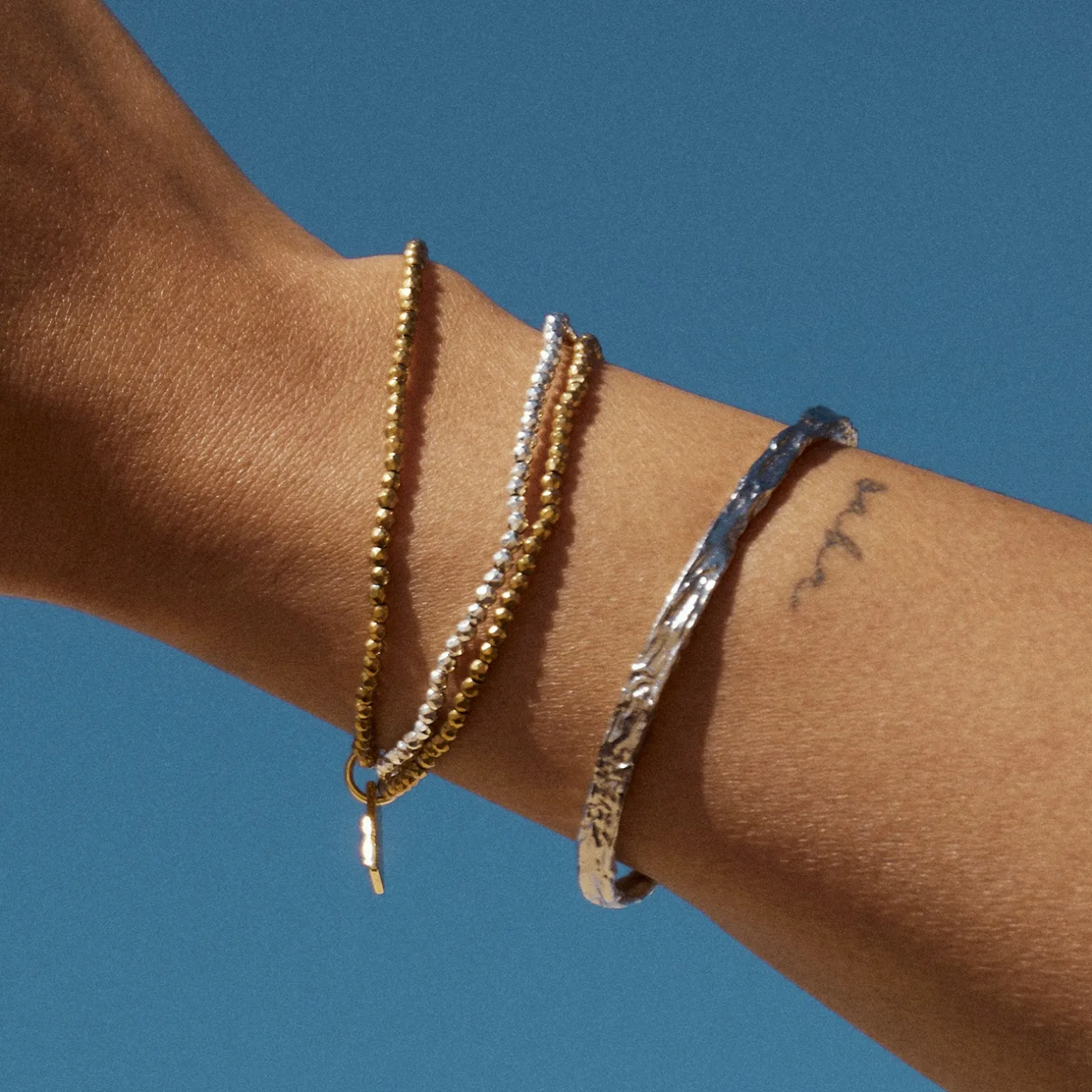 Helios Silver Cuff Bracelet