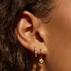 Holi Gold Huggie Earrings