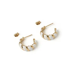 Hudson Gold and Enamel Hoops