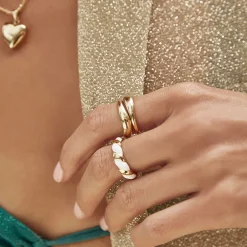Hudson Gold and Enamel Ring