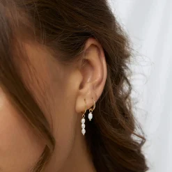 Indiana Gold and Pearl Earrings