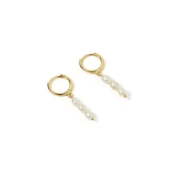 Indiana Gold and Pearl Earrings