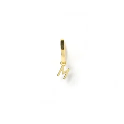 Initial Gold Charm Earring