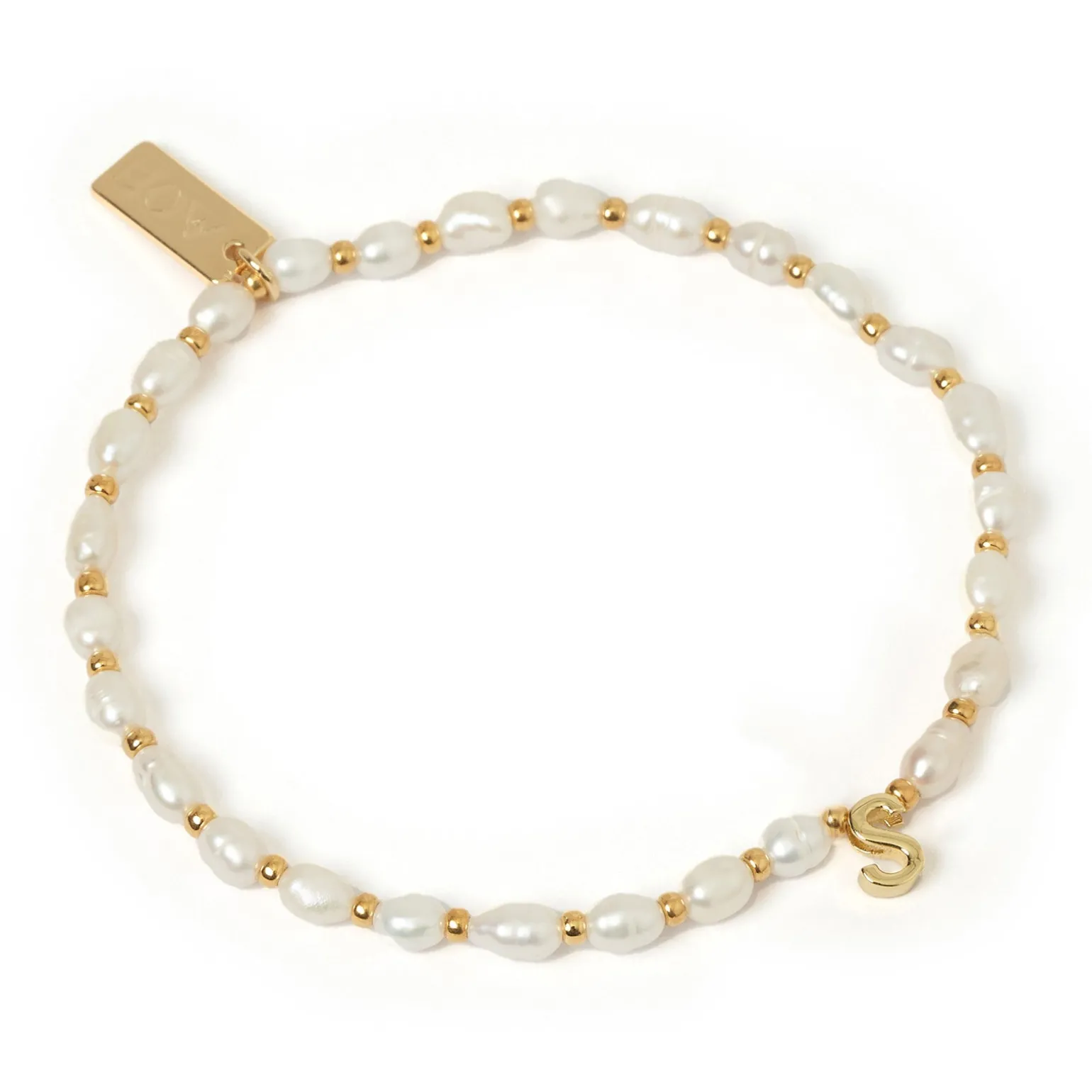 Initial Pearl Bracelet