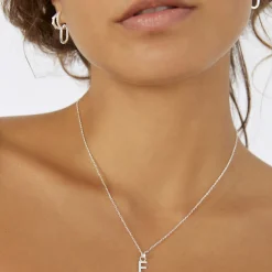 Initial Silver Charm Necklace