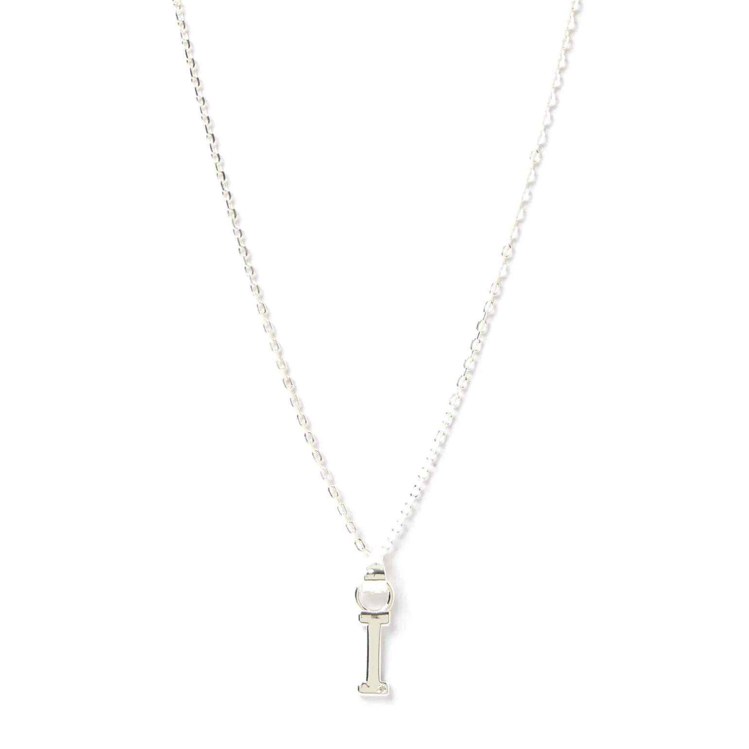Initial Silver Charm Necklace