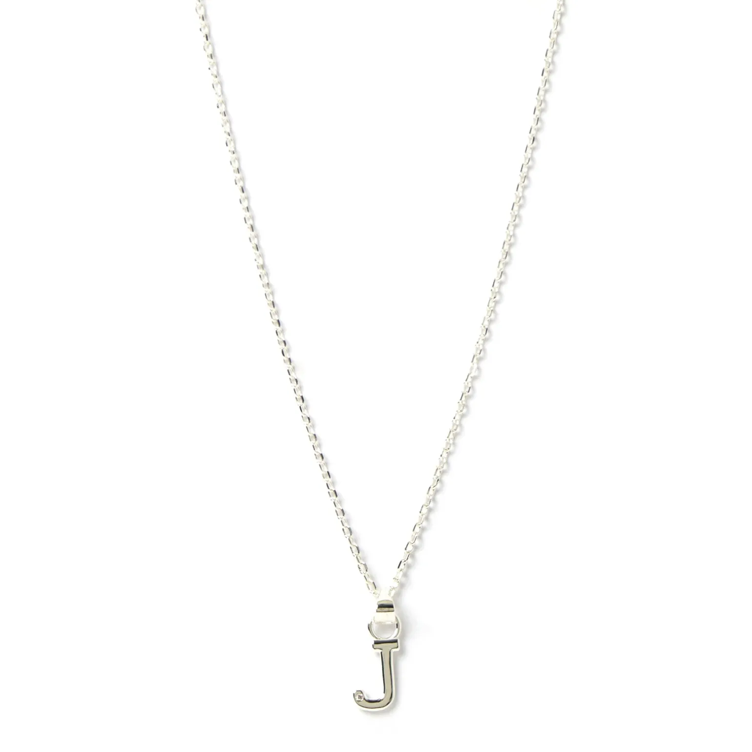 Initial Silver Charm Necklace