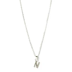 Initial Silver Charm Necklace