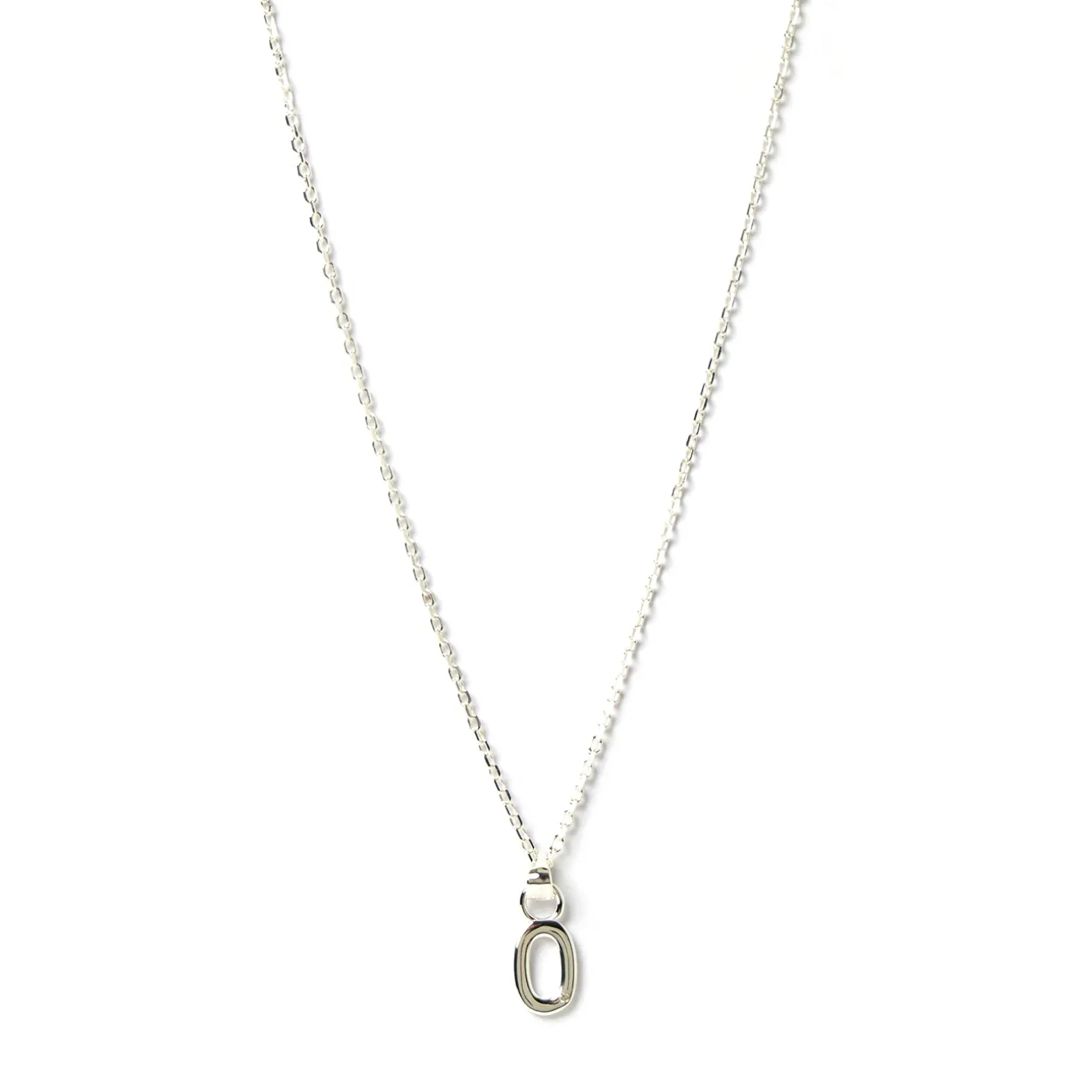 Initial Silver Charm Necklace