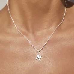Initial Silver Charm Necklace
