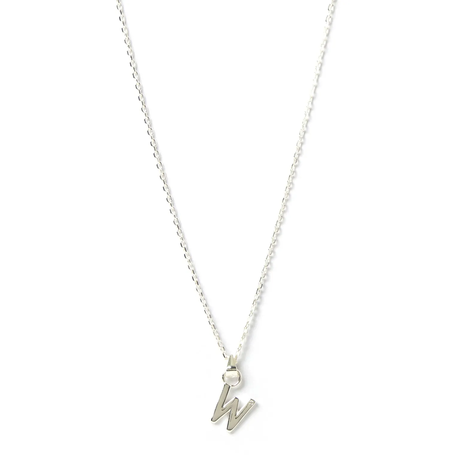 Initial Silver Charm Necklace