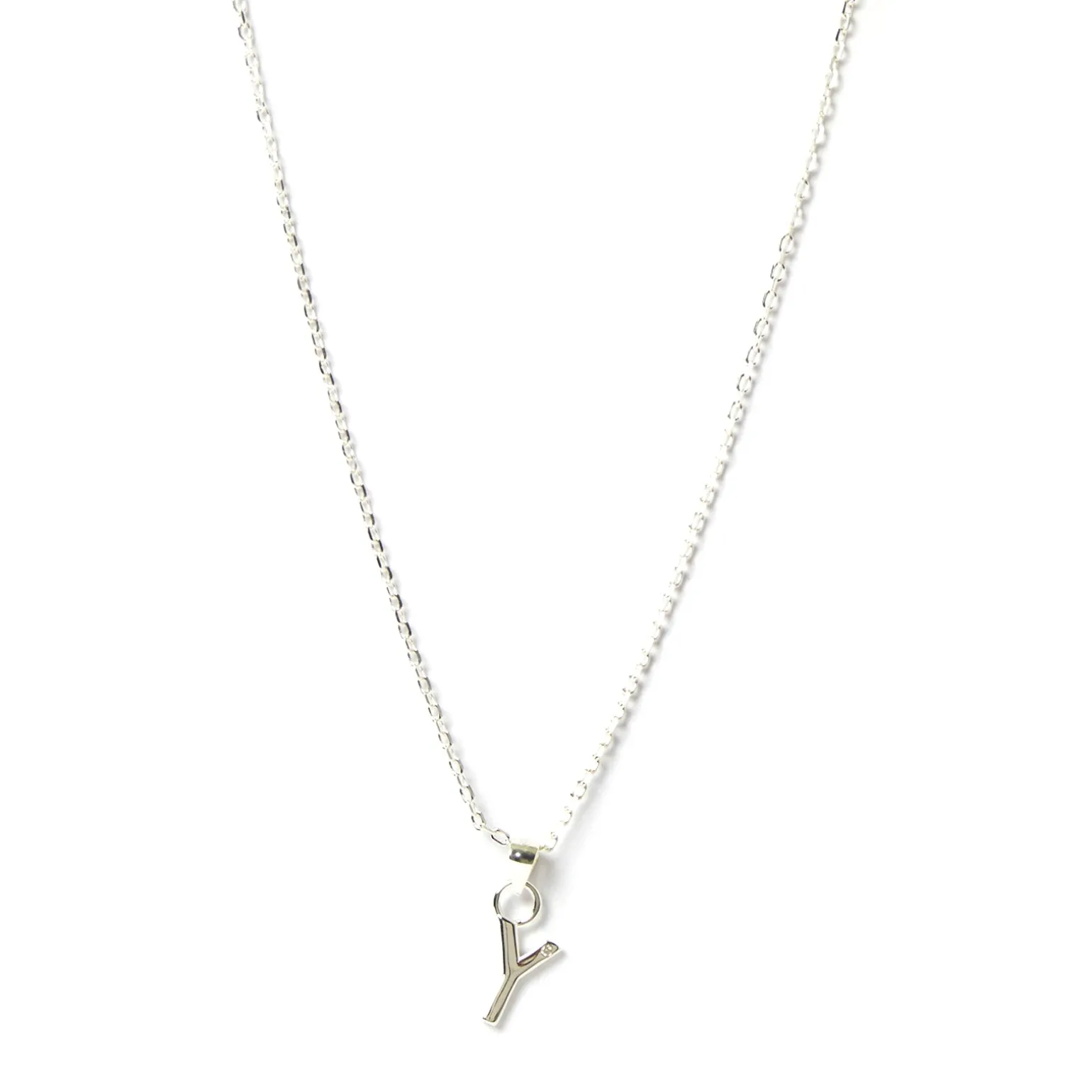 Initial Silver Charm Necklace