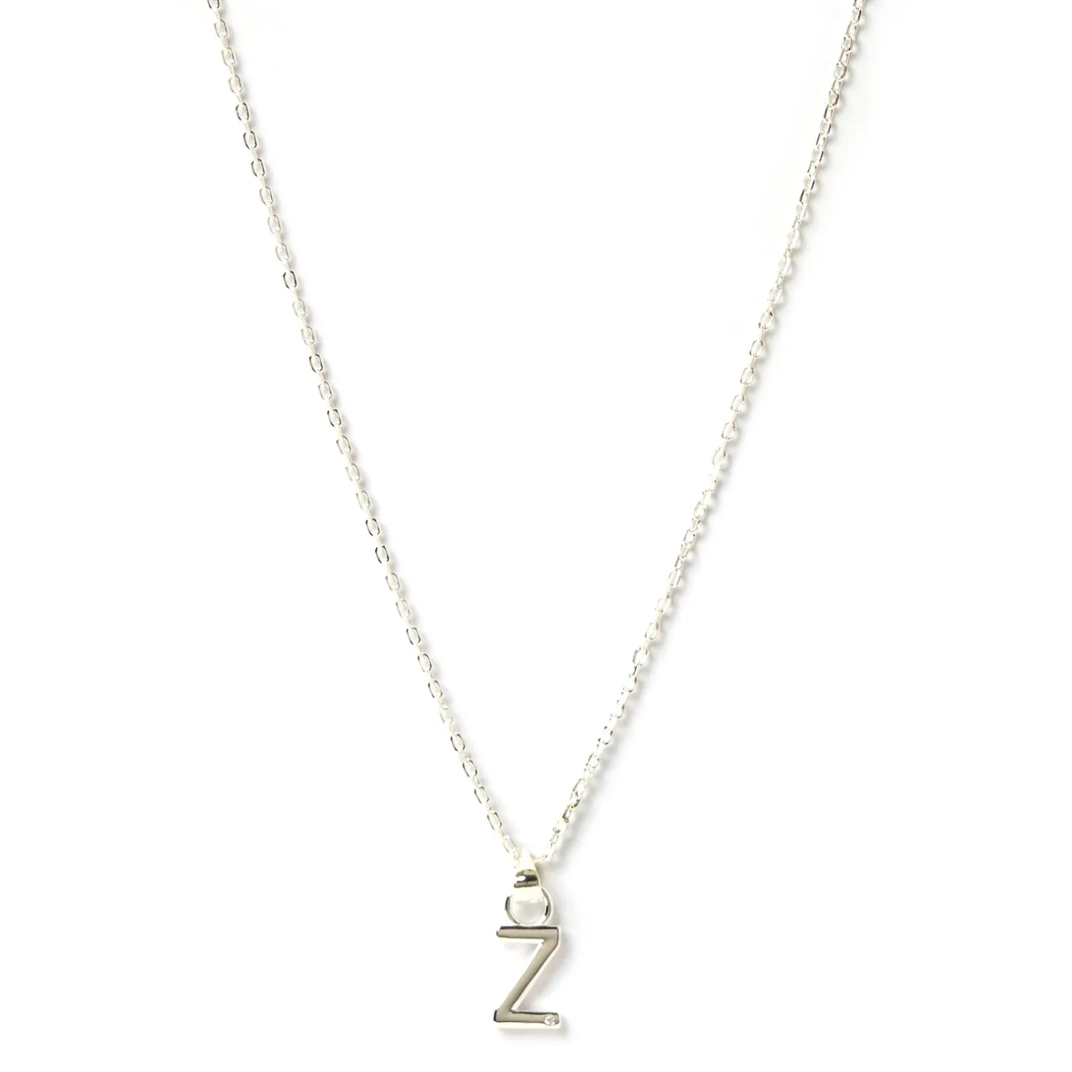 Initial Silver Charm Necklace