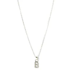 Initial Silver Charm Necklace