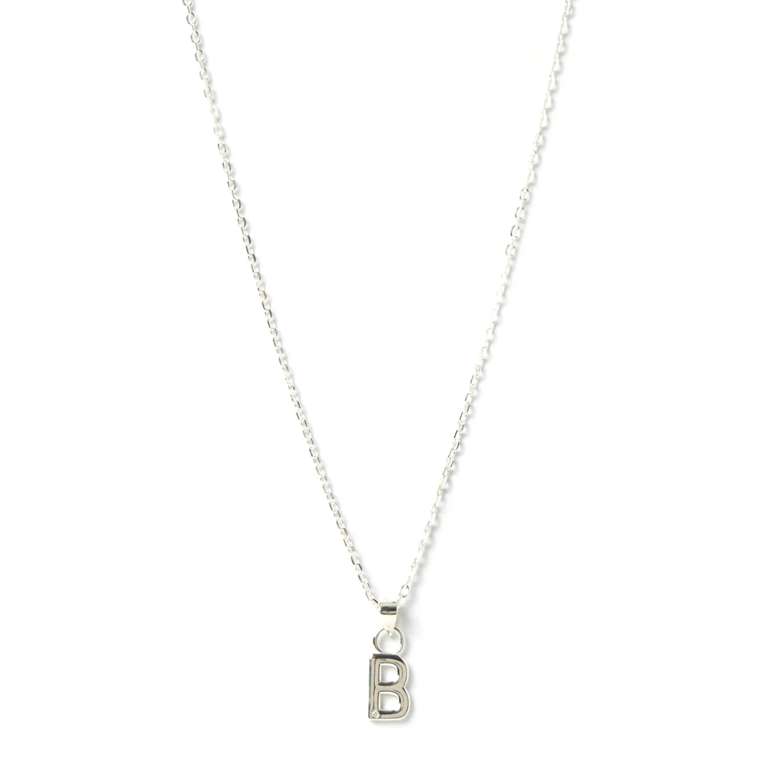 Initial Silver Charm Necklace