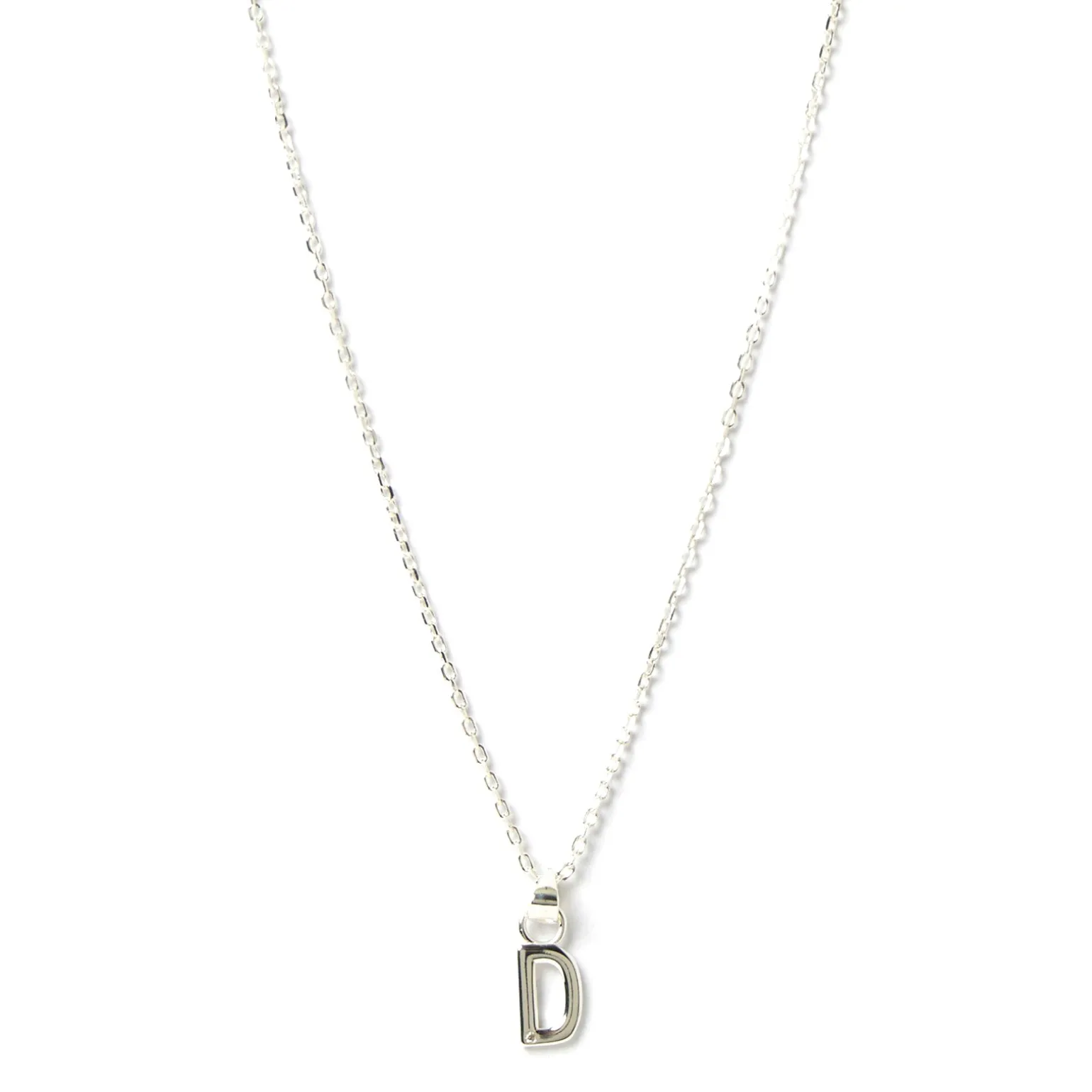 Initial Silver Charm Necklace