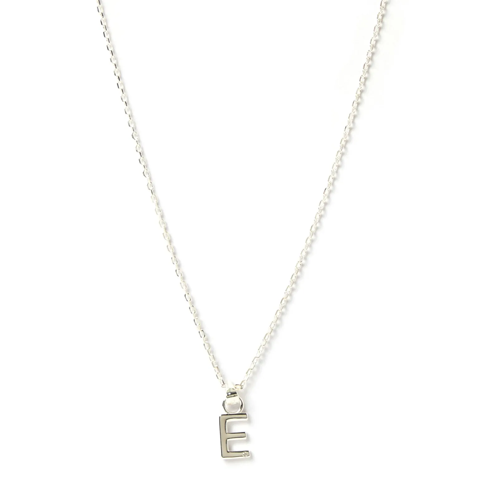 Initial Silver Charm Necklace