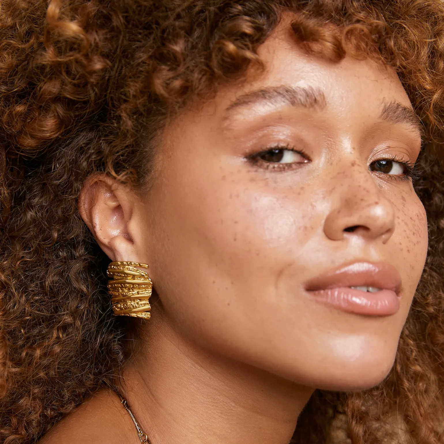 Iris Gold Earrings