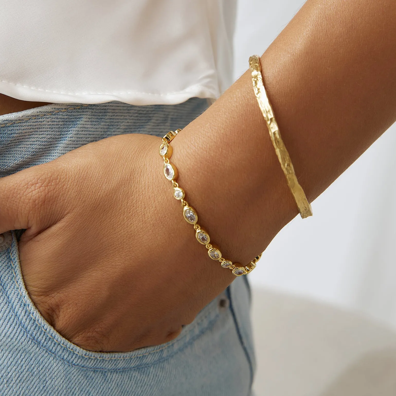 Isadora Gold Bracelet - Stone
