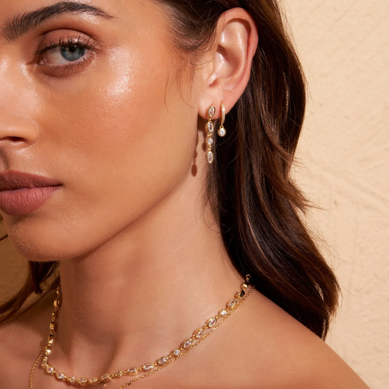 Isadora Gold Earrings - Stone