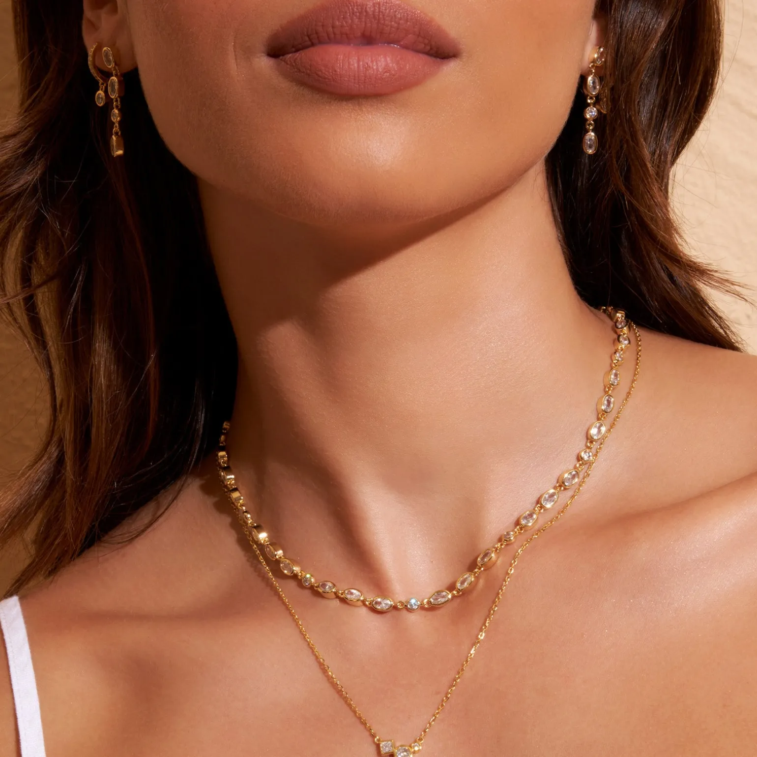 Isadora Gold Earrings - Stone