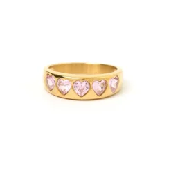 J'adore Gold Ring - Pink