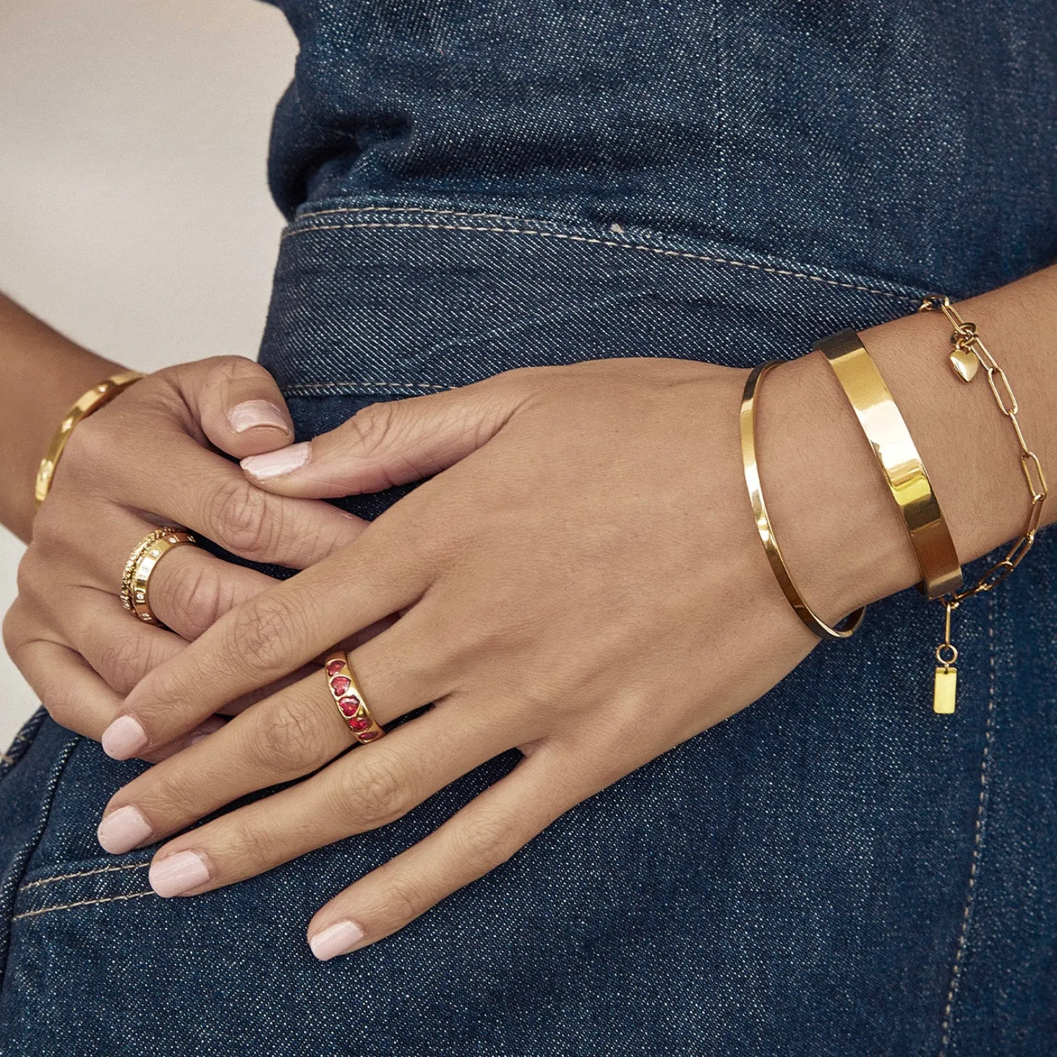 J'adore Gold Ring - Red