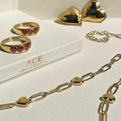 J'adore Gold Ring - Red